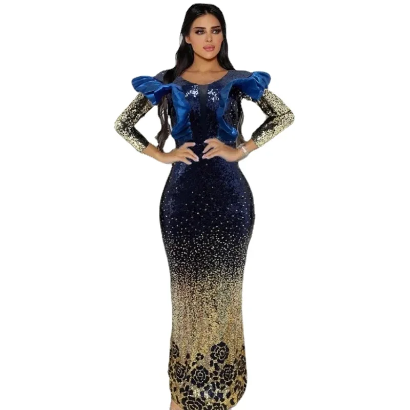 

African Dresses For Women Party Dashiki Clothing Trumpet Mermaid Long Maxi Dress Robe Africaine Femme Clothes Africa Dress