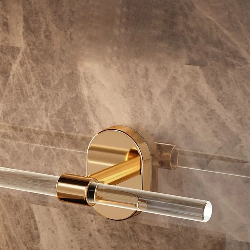 Acrylic Towel Rack Multifunctional Bathroom Balcony Wall Mounted Towel Rack Pole towel Without Punching Pole ZF219