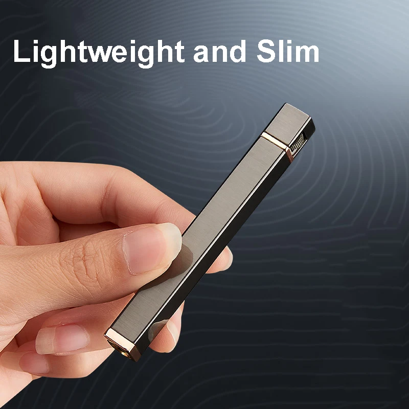Slim Mini Lighter Refillable Butane Gas Convenient and Lightweight Cigarette Flame Lighter Grinding Wheel Metal