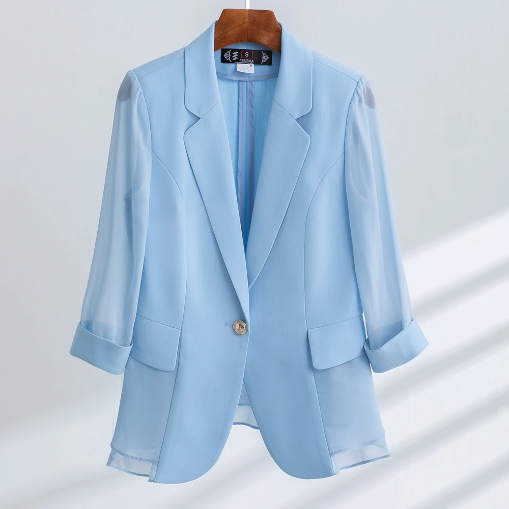 2023  Spring Formal Ladies Ruffle Blazer Women Business Suits with Sets Work Wear Summer Office Uniform  Pants Jacket