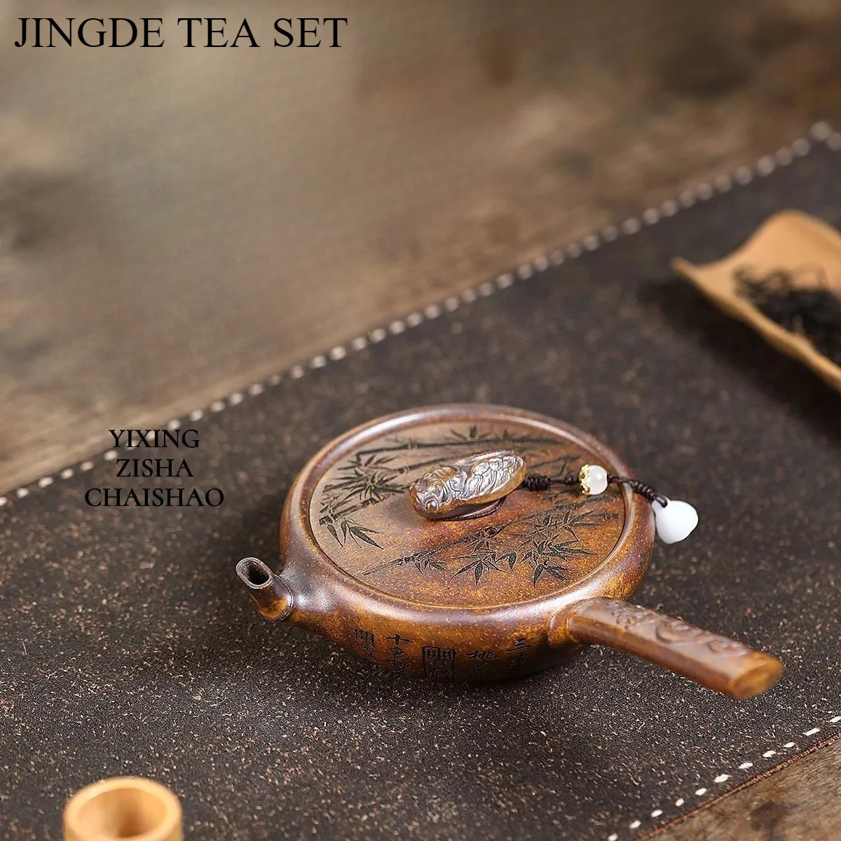 High-end Yixing Handmade Purple Clay Teapot, Raw Ore, Dragon Bone, Gold Sand, Tang Yu Tea Pot, Kung Fu Tea Set 180ml