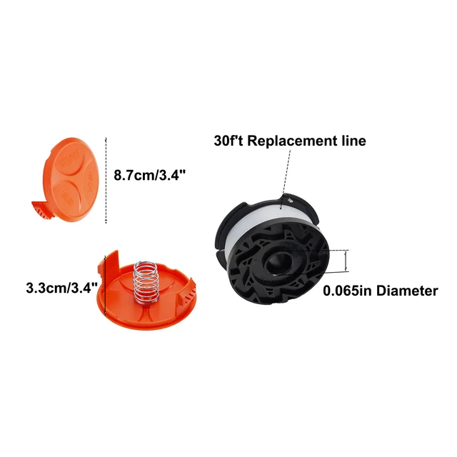 Line Spool For Black & Decker STC1820PC ST5530 STC1815 STC1820D Trimmer Lawn  Mower Parts Replace Spool & Line +Cover Garden Tool - AliExpress