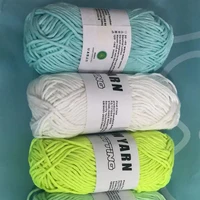 2023 Novel Functional Yarn Glow In The Dark Polyester Luminous Chunky Yarn 2mm for Hand Knitting Carpet Sweater Hat Wool Yarn 4