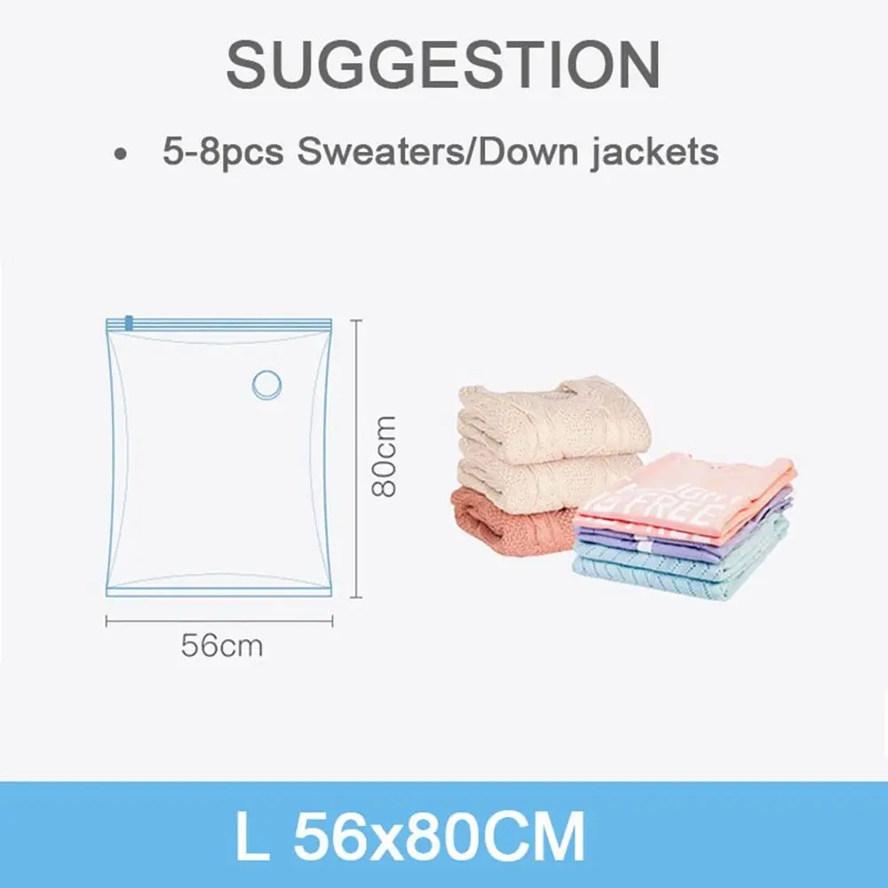 1PC No Pump Needed Vacuum Sealer Packing Bag Large Capacity Compressed Bags Vacuum Storage Bags Space Saver Bag Clothes Storage 5