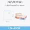 1PC No Pump Needed Vacuum Sealer Packing Bag Large Capacity Compressed Bags Vacuum Storage Bags Space Saver Bag Clothes Storage 5