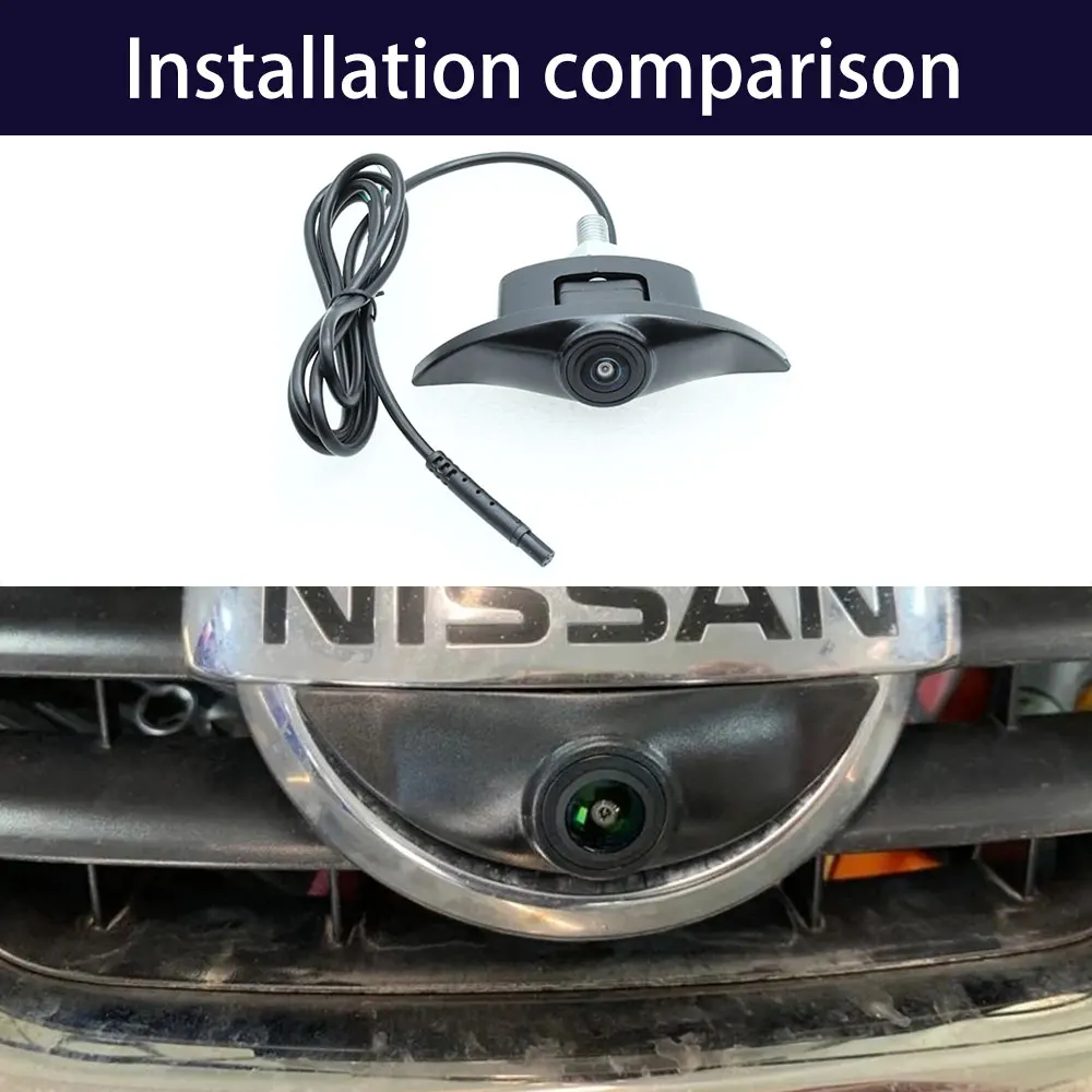 Cámara De Visión Frontal AHD Ojo De Pez Para Nissan - Ángulo 170°, Compatible Con Qashqai, X-Trail, Etc.
