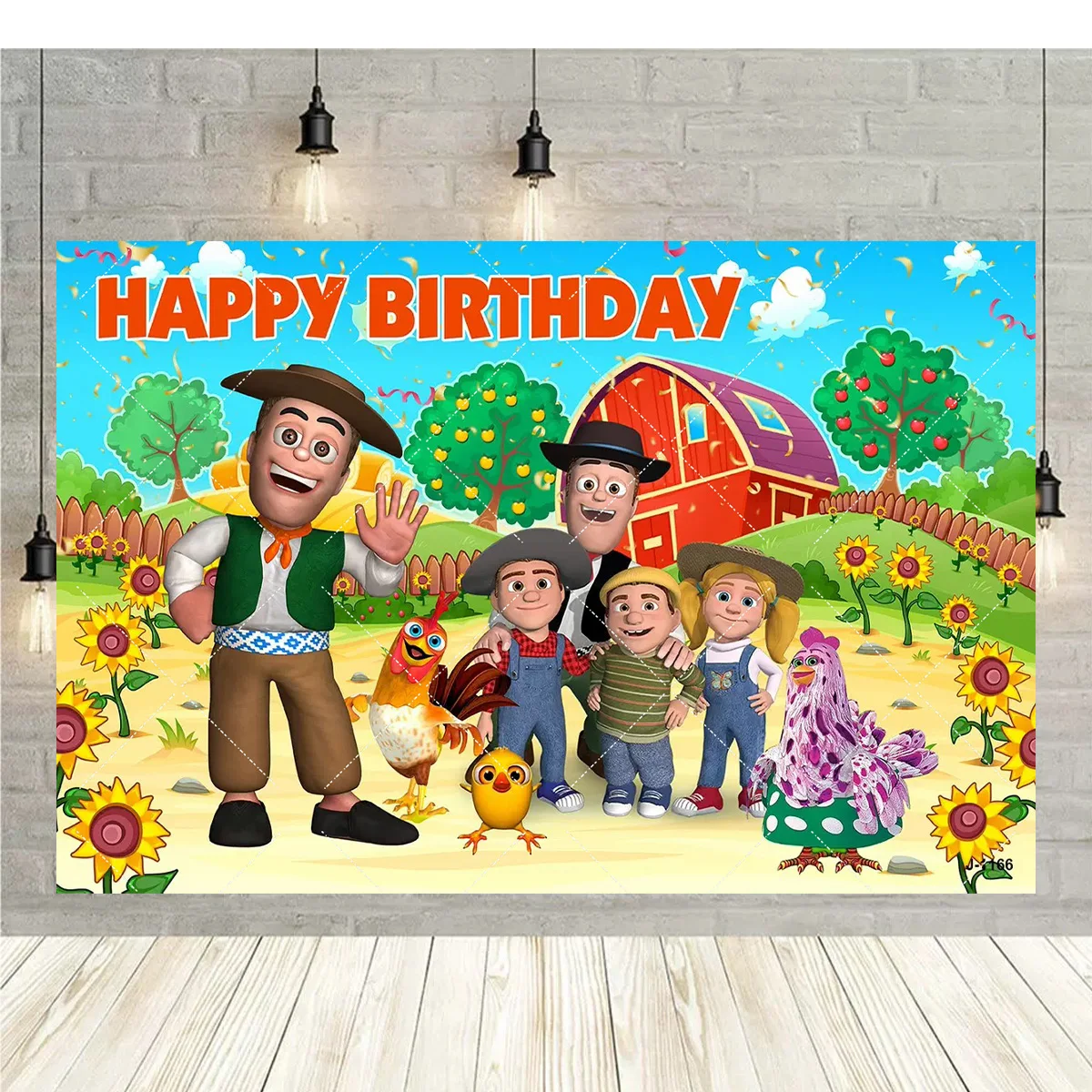 Green Grass Farm Party Decoration Backdrop for Kids' Birthday or Baby Shower