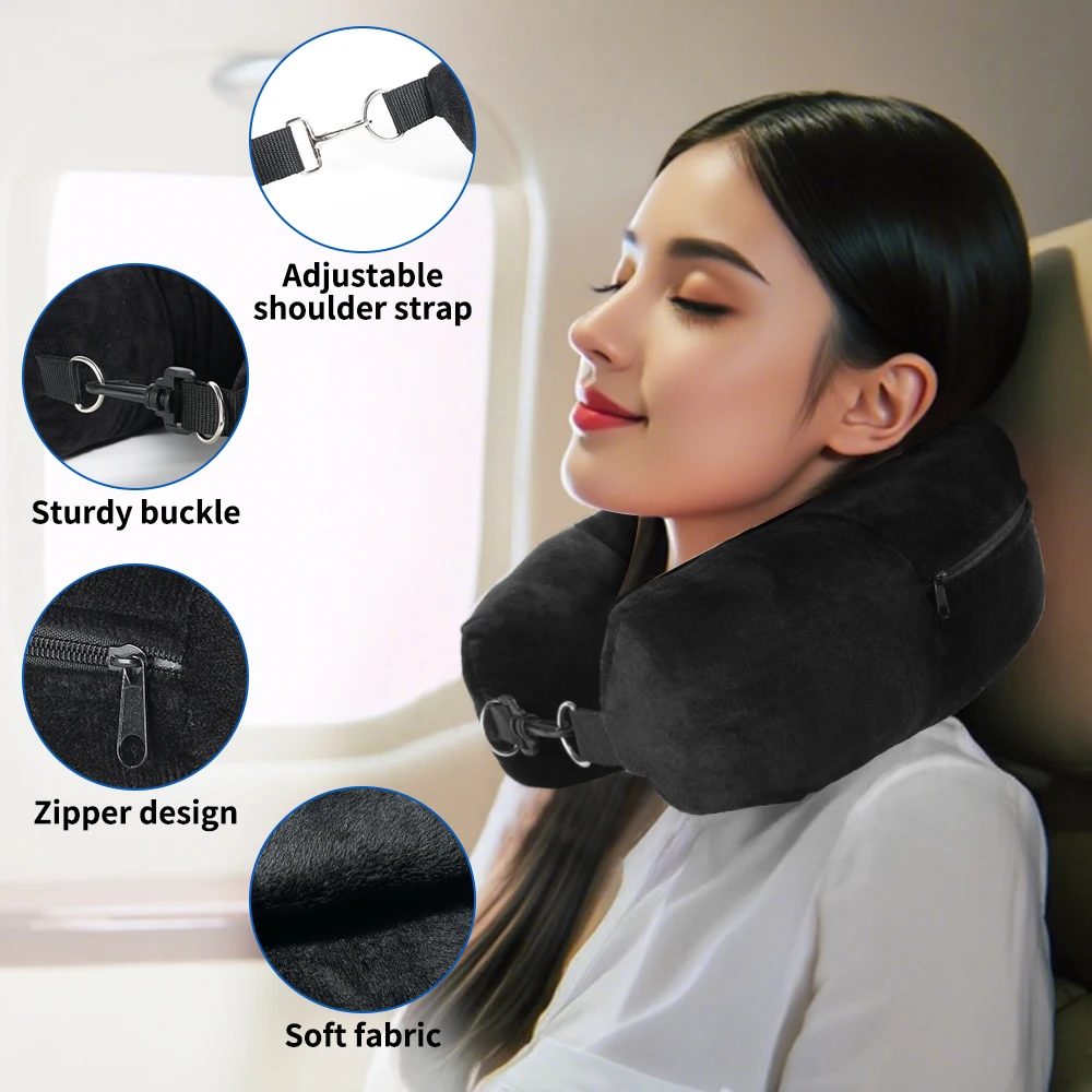 Travel Neck Pillow with Storage 6