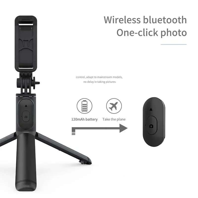 Selfie Stick Q01 Mobile 101cm Extendable Desktop Tripod Phone Holder With Wireless Remote Control for Smartphones Action Camera
