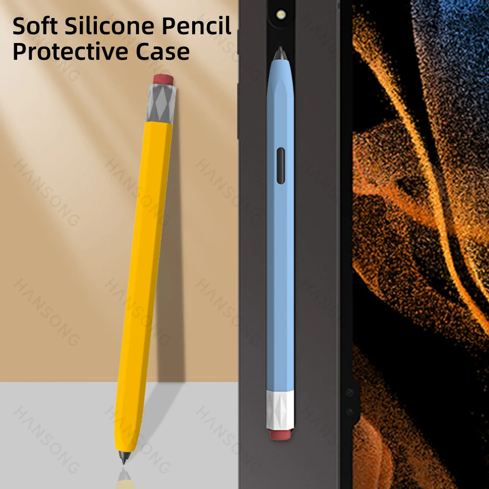 Tablet Case Pen Case for Samsung Galaxy Tab S Pen for Samsung Tab S6 Lite S7 S8 S7 Plus FE S8 Plus Liquid Silicone Stylus Pencil Cover