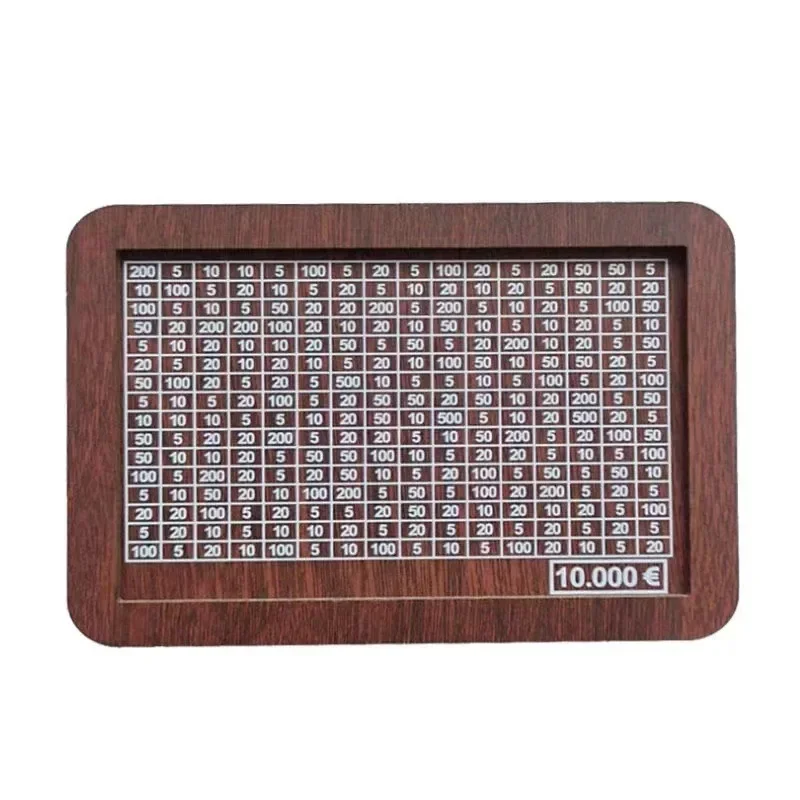 1000/2000/3000/5000/10000 Euro Wooden Money Box - Reusable Piggy Bank with Savings Goal Tracker & Numbered Compartments 6