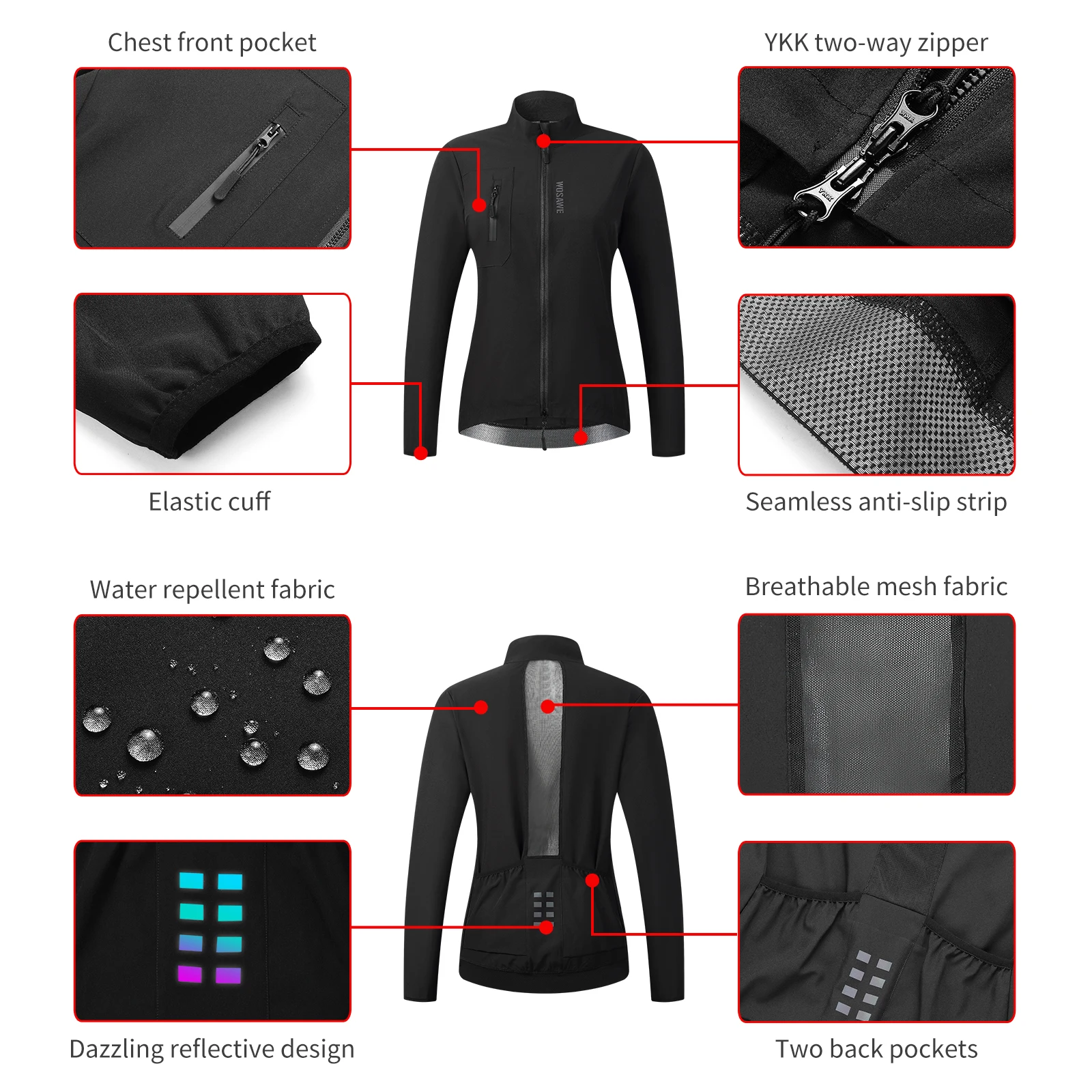 سترات دراجة هوائية خفيفة للغاية من WOSAWE لفرق ركو...