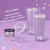 Coffee 3-in-1 Single-Serve Iced and Hot Coffee/Tea Maker with Blender with Reusable Filter, Scoop, Recipe Book, 2 Tumblers, 6
