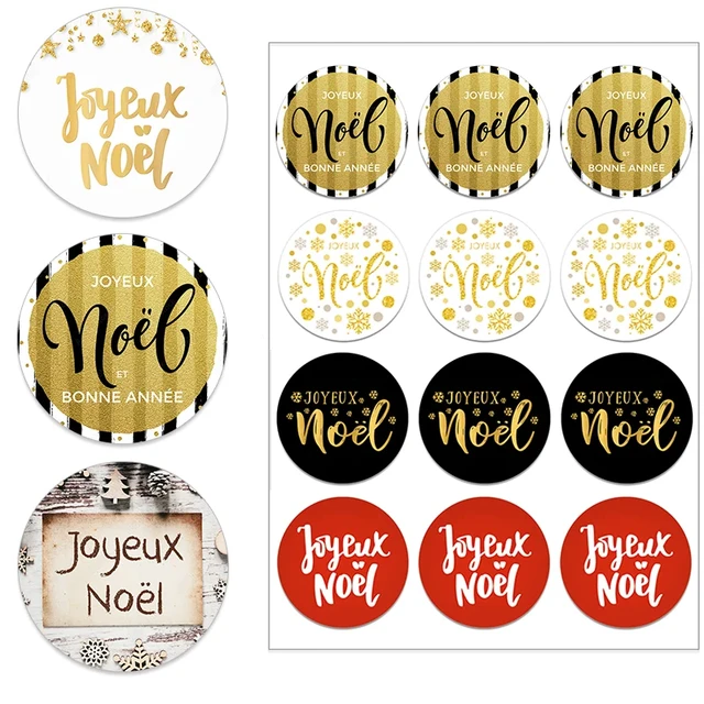 Etiquettes Autocollantes Personnalisees De Noel, Etiquette Autocollante  Pour Emballage, Decor De Cadeau De Joyeux Noel Et Nouvel An, Sceaux  D'enveloppe - Party & Vacances Diy Decorations