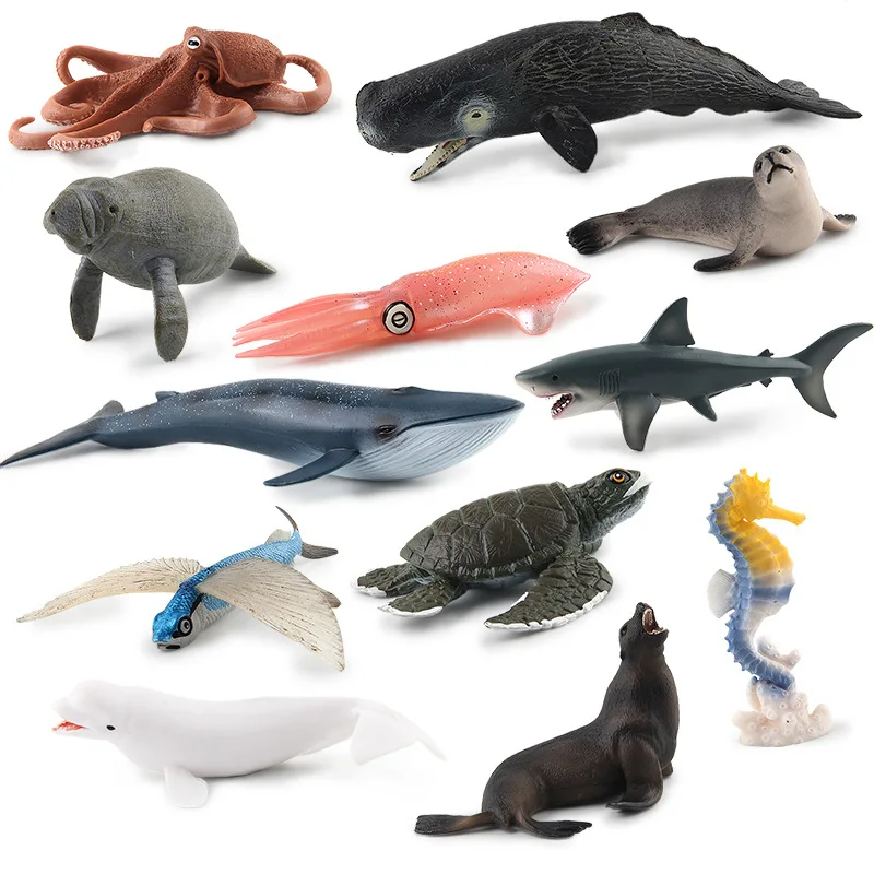 

Marine Life Model Simulation Whale Great White Shark Blue Shark Solid Model Children Cognitive Ducation Simulation Beach Toys