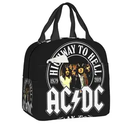 Custom Blues Rock AC DC Lunch Bag Men Women Thermal Cooler Insulated Lunch Box for Children School Work Picnic Food Tote Bags