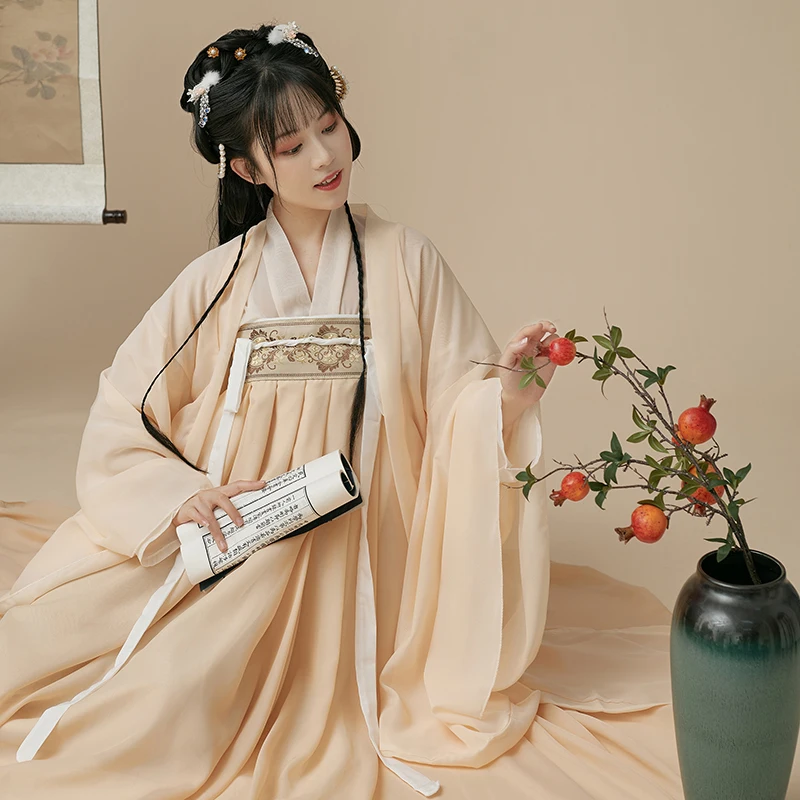 

XinHuaEase Original Hanfu Women's Dress Cosplay Dance Tang Chest Skirt Chinese Traditional Style Elegant Fairy Student Suit 4XL