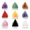 1pc Natural Agate Stone Gems Mineral Crystal Quartz Mini Pyramid Chakra Reiki Energy Healing Point Tower Room Home Decoration 1
