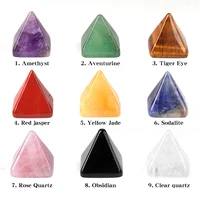 1pc Natural Agate Stone Gems Mineral Crystal Quartz Mini Pyramid Chakra Reiki Energy Healing Point Tower Room Home Decoration 1