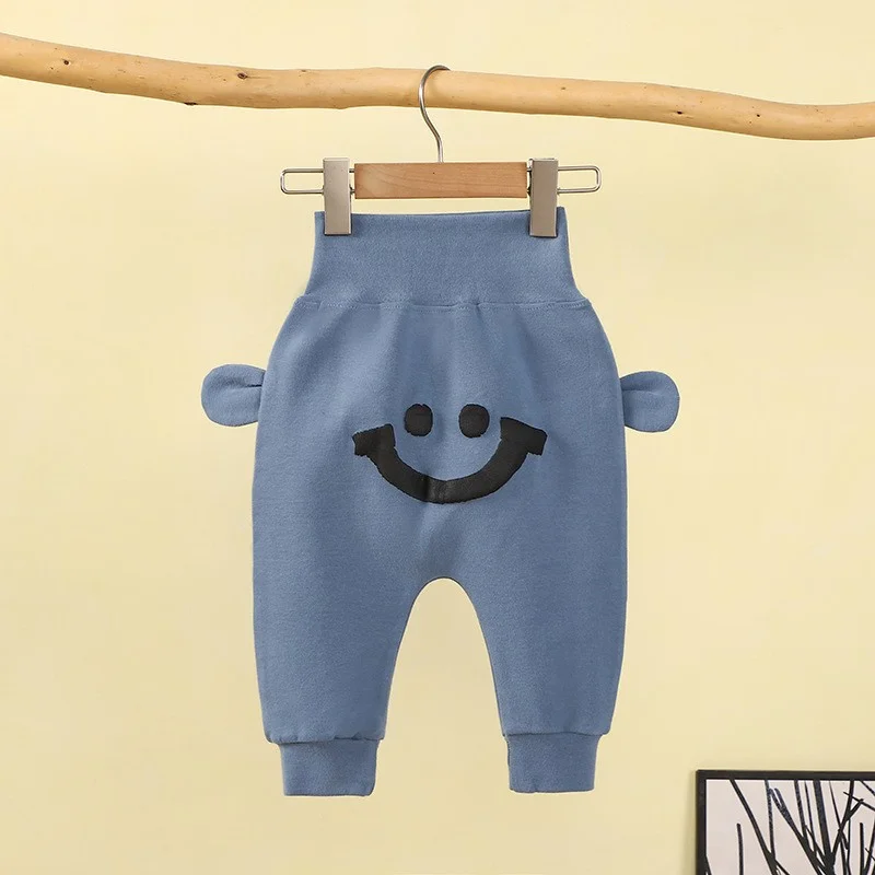 Autumn Infant Thickened Cotton Pants Baby Cartoon Print Trousers Winter Newborn Boys Girls' Big Hip Circumference Pants Clothing 3