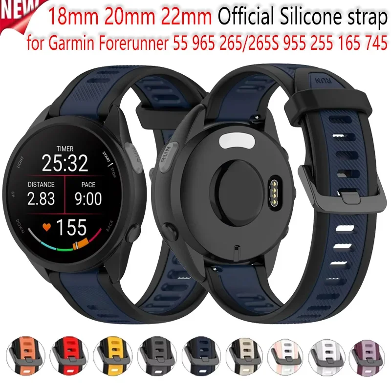 Official Silicone Strap - Premium 18mm, 20mm, 22mm Bracelet for Sports and Fitness Watches