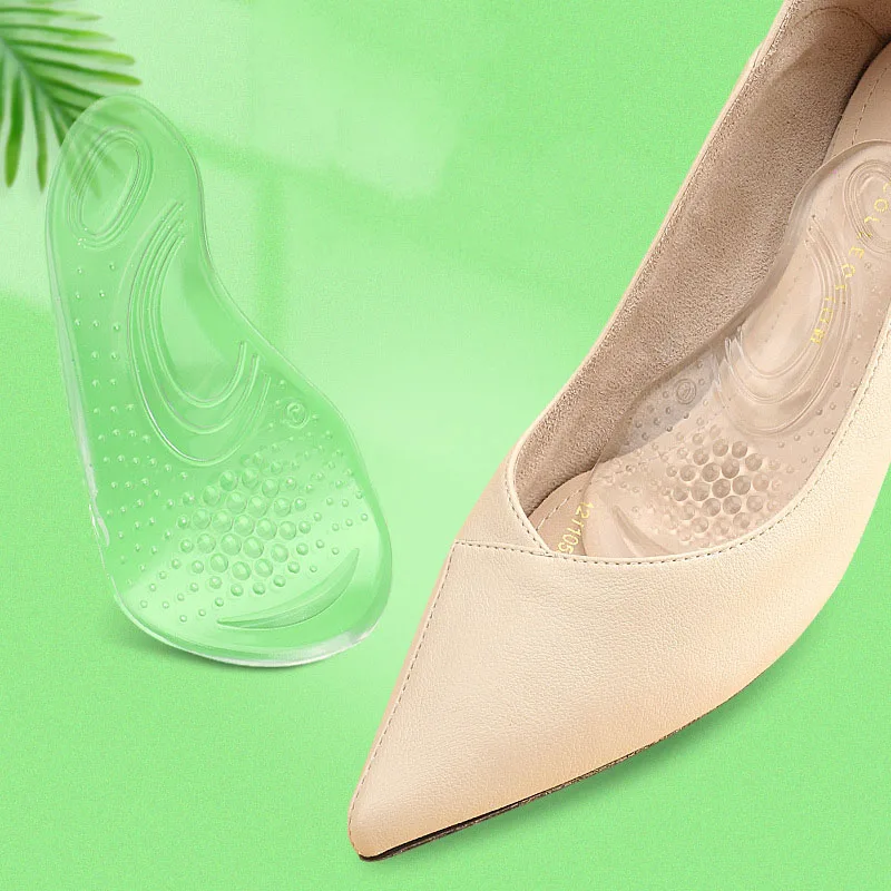 1 Pair Clear Adhesive Orthotic Insoles Inserts Arch Support Insoles Flat Foot Men & Women