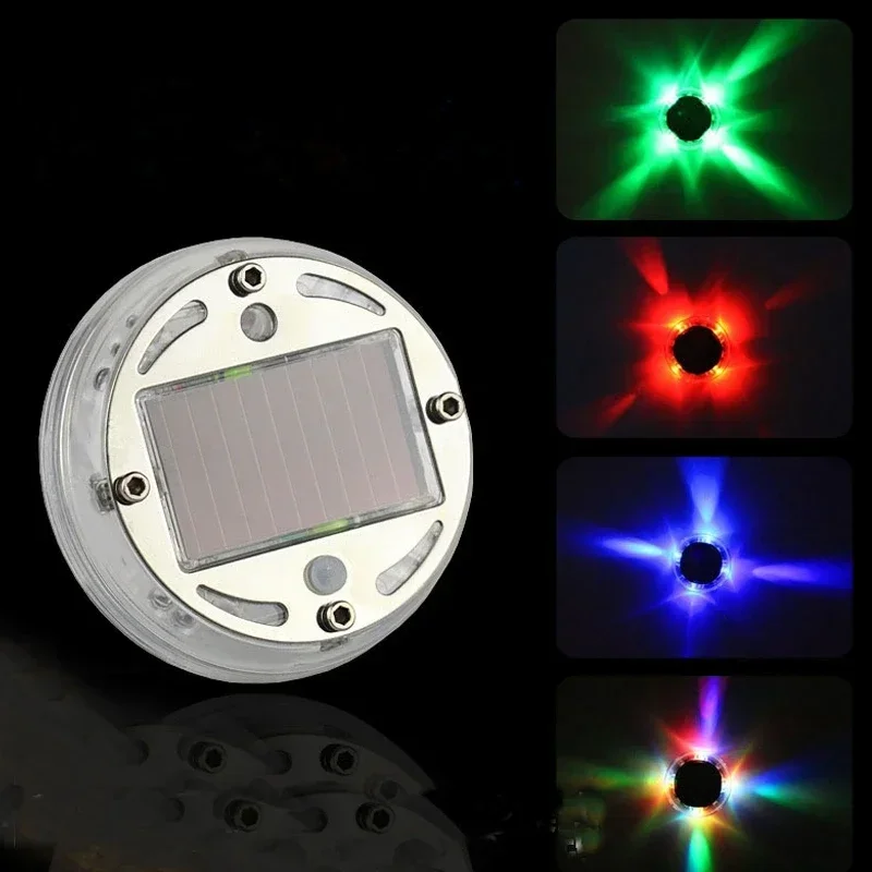 Solar Powered LED Car Wheel Lights ABS Plastic Universal Fit