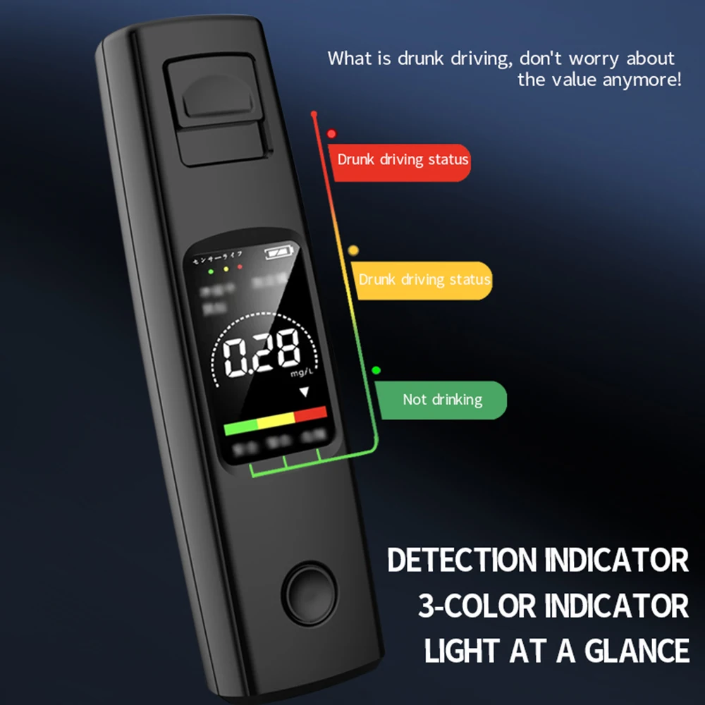Automatic Alcohol Tester Professional Breath Alcohol Tester with Digital Display Rechargeable Breathalyzer Test Tools alcohol tester breath alcohol tester