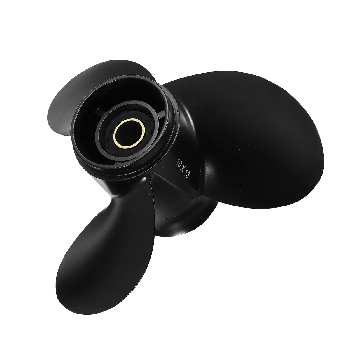 Black For Evinrude Johnson 15-35HP 778863 / 175191 Aluminum Alloy 10 x 13 Marine Outboard Propeller 3 Blades 14 Spline Tooth