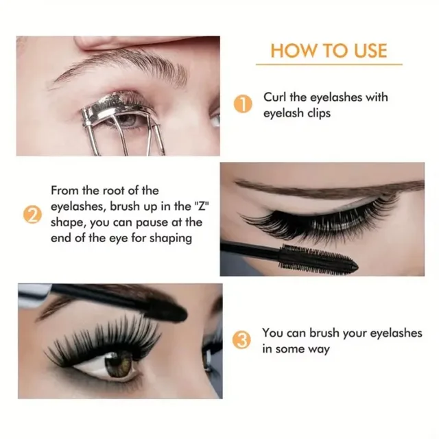 Waterproof 4D Mascara Thick Long Smudge-proof Plump Encrypted Long-lasting Curling Large Eye Makeup Makeup Tools 4