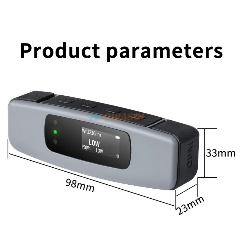 Optical Power Meter 2 in 1 Mini Rechargeable OPM-70~+10dbm/-50~+26dbm Visual Fault Locator VFL 2/5/10/20/30/50mw Built in FTTH