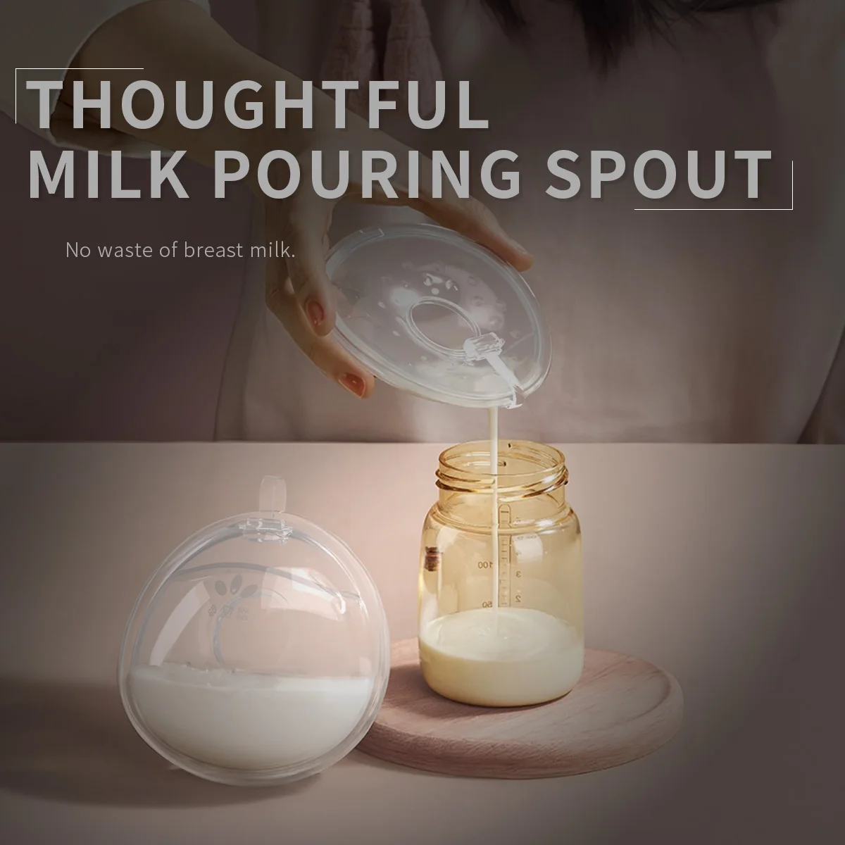 2PCS Wearable Breast Milk Collectors Silicone Shells BPA Free Milk Collection Cup Reusable & Washable Breastfeeding Nursing Pads 3