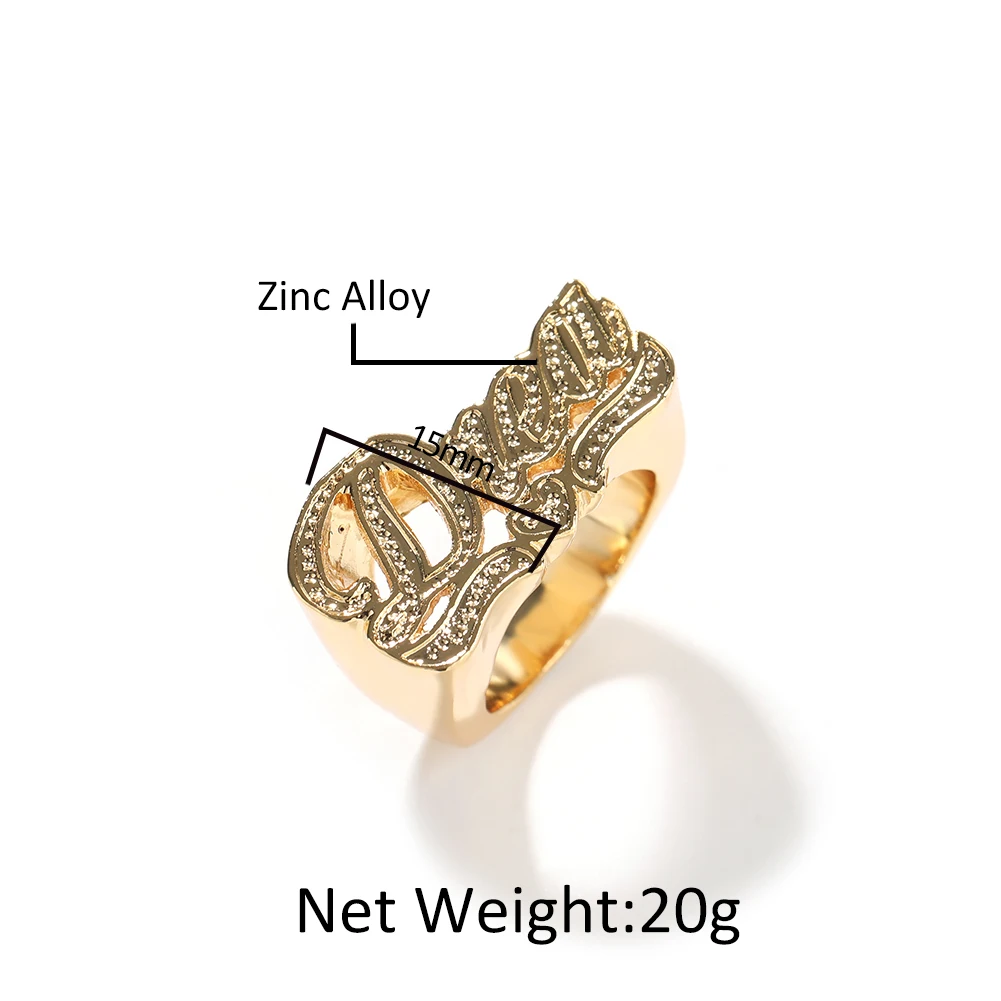 Uwin-personalizado anel com nome, acessórios jóias vintage,