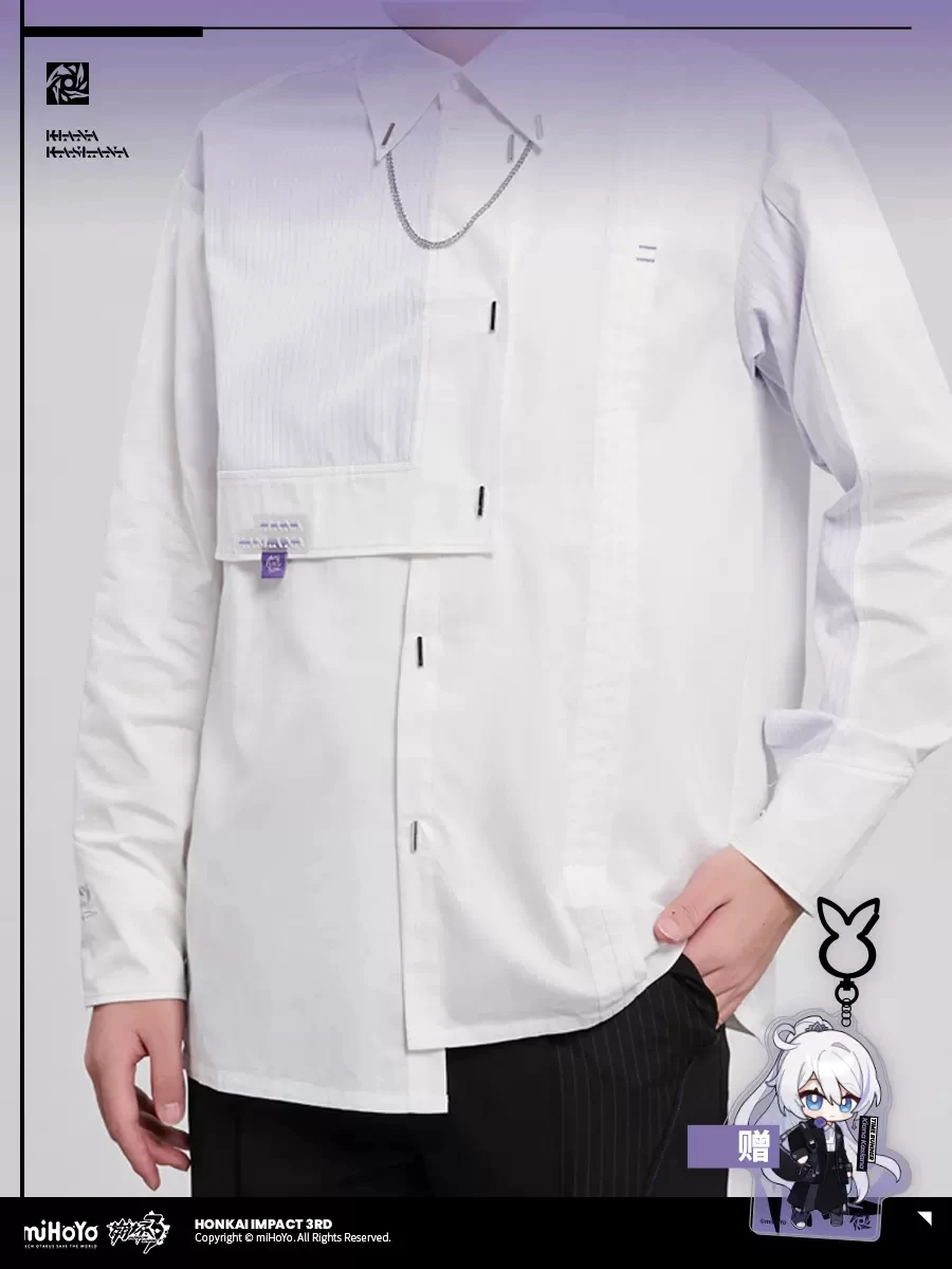 

Official Game Honkai Impact 3 Kiana Kaslana Herrscher of Flamescion Topics Roles Summer Shirts Cosplay Fashion Tops Costume New