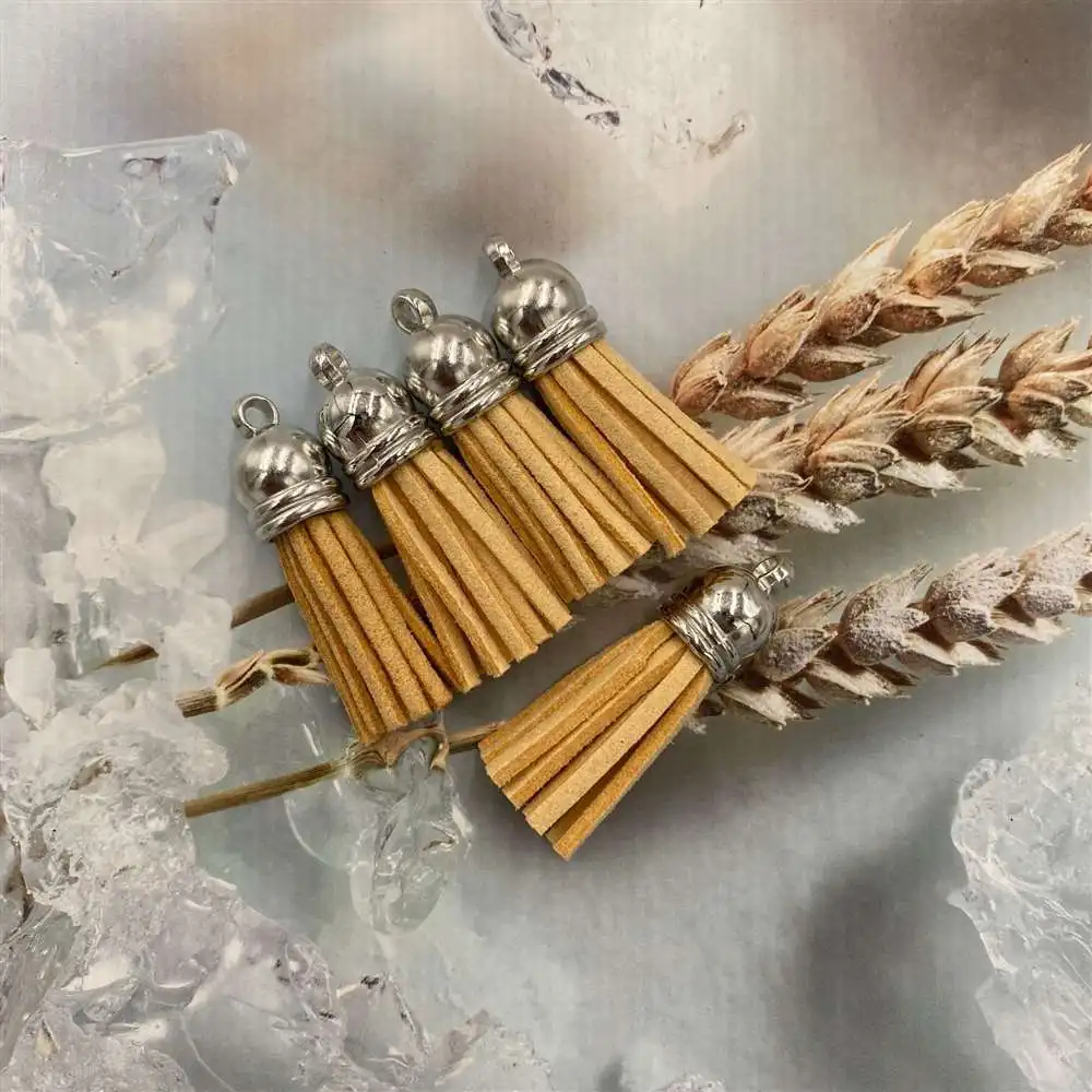 7-70 stücke 38mm Splitter Wildleder Faux Leder Quasten Für Keychain Handy Straps Schmuck DIY Anhänger Handwerk Zubehör quaste – Detail 9
