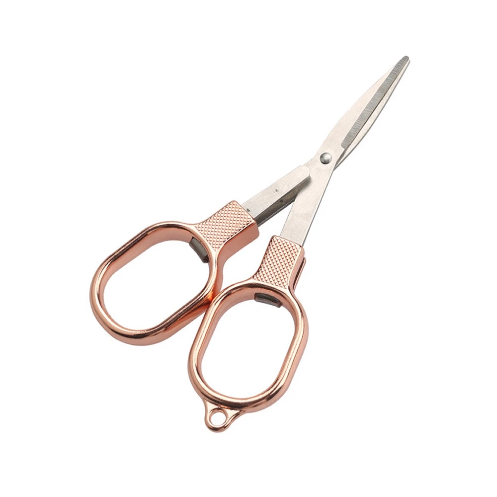 1 Pack Antique Vintage Style Scissors Cutter Cutting Embroidery Cross Stitch Sewing Tool - Rose Gold Small Scissors for Office Kids Pack Bulk (Mini