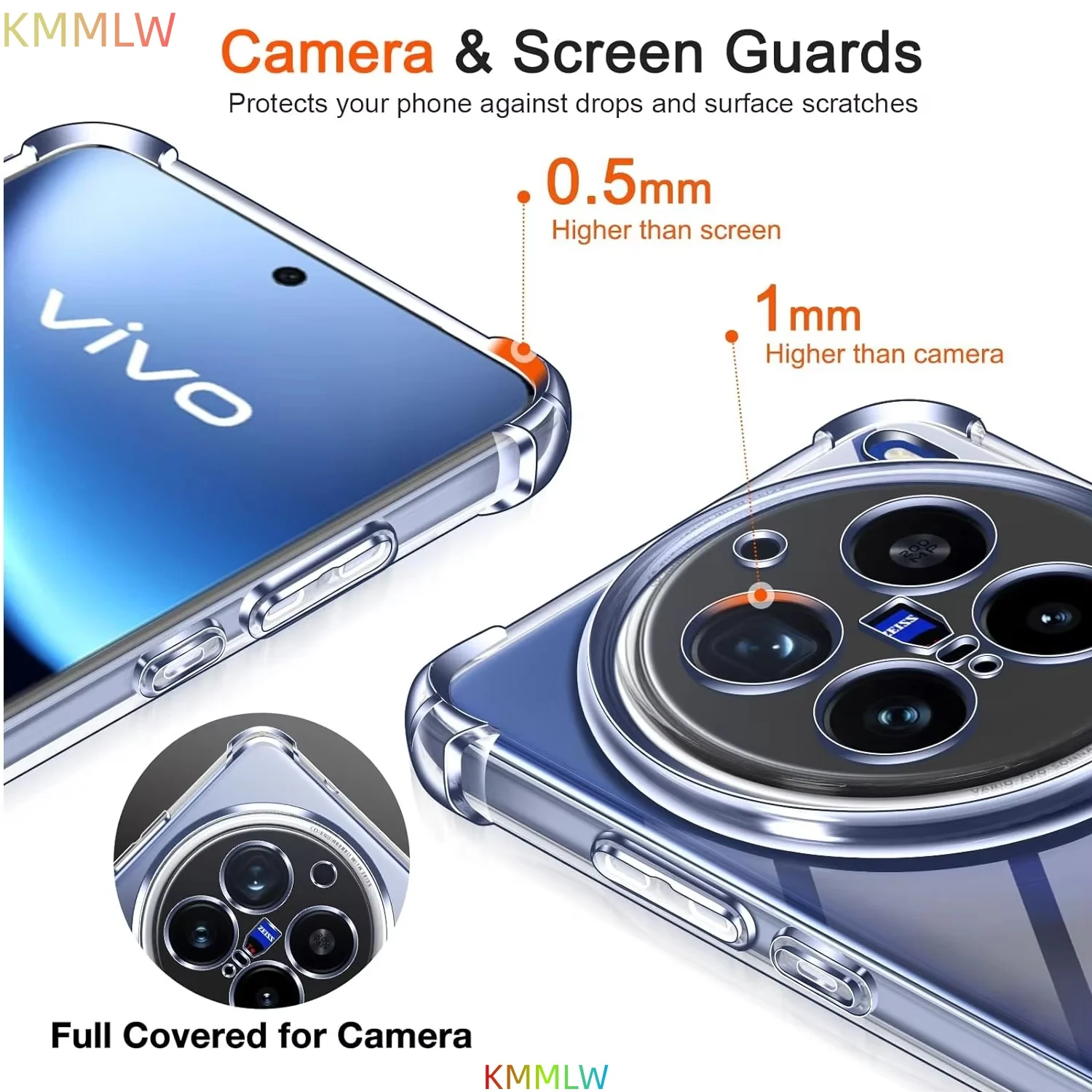 Transparent Shockproof TPU Case with Enhanced Corner Protection