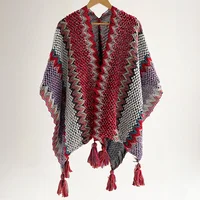 Buy Introducing Our Latest Collection: Stylish Knit Ponchos with Tassel Details for Autumn and Winter. Stay Fashionable in the New Loose Tassel Jumper Scarf – Perfect for Spring and Fall. Discover Elegant Cloak Coats and Lady Sweaters with Irregular Designs. Upgrade Your Wardrobe with These Chic Spring Knitting Pullovers Online - Image 6