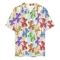 Rainbow Balloon Dogs Casual Shirt Balloon Animals Cool Hawaii Shirts Man Short Sleeve Beach Breathable Design Oversized Blouses 2
