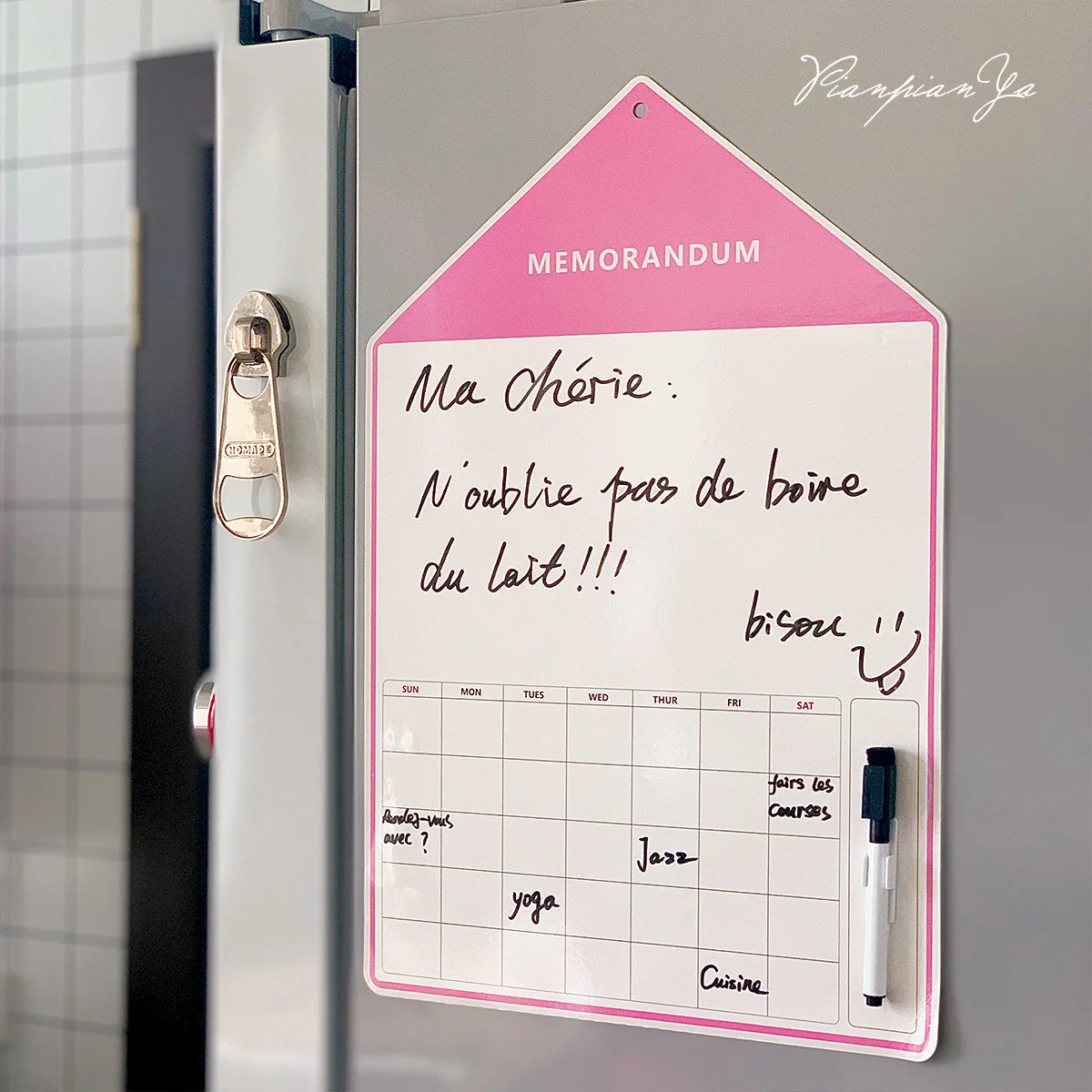 Sharkbang Magnetic Fridge Post Message Board Daily Weekly Planner Whiteboard  To Do List Drifting Bottle House Refrigerator