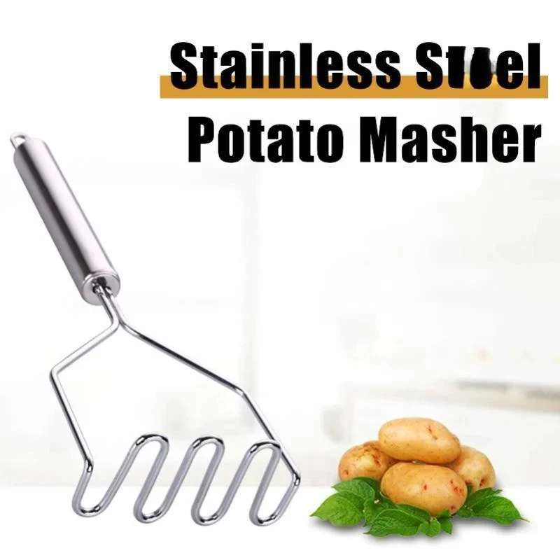 Potato Masher Make Smooth Puree for Baby Food Solid Stainless Steel