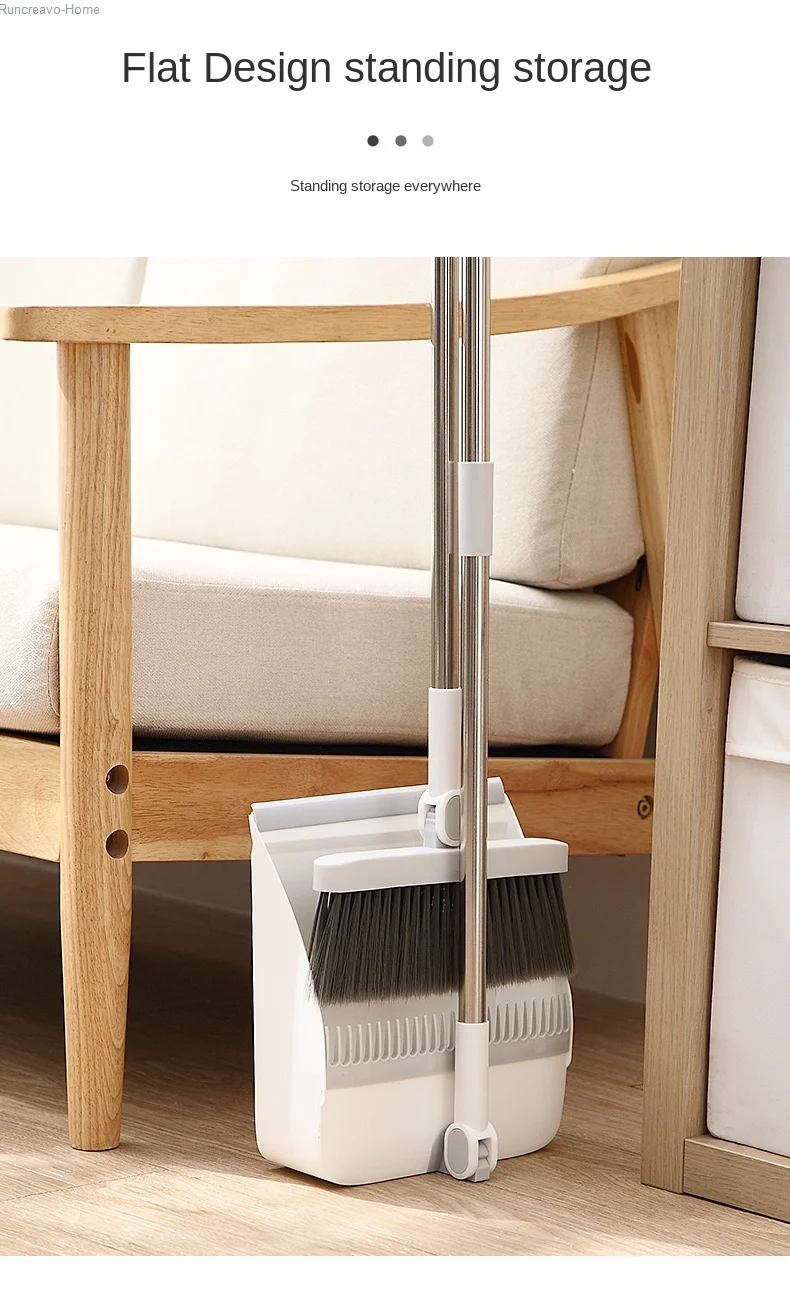 Broom Suit Dustpan Combination Household Broom Sweeping Artifact Broom with Soft Hair Non Stick Hair Garbage Shovel