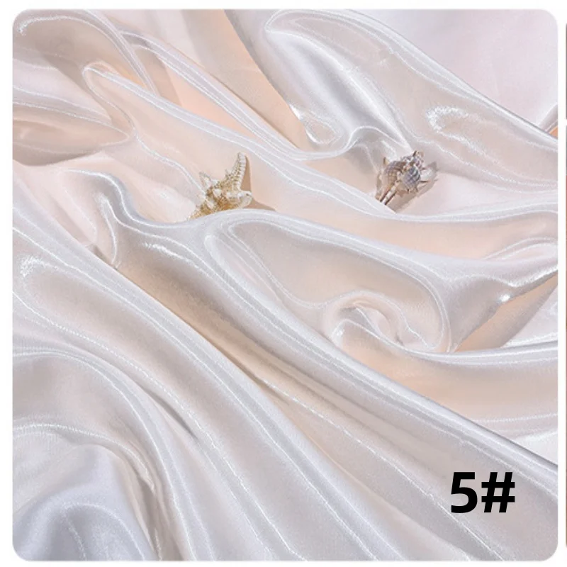 Liquid Water Light Reflective Satin Fabric by the Meter - Smooth, Breathable Finish