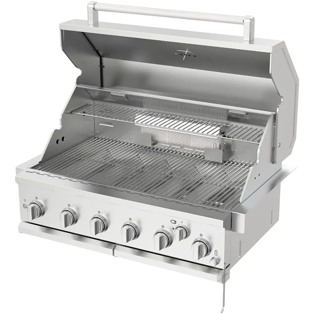 Premium Grill Built-in Head, 6-Burner with Rear Burner Propane Grill, Convertible to Natural Gas, 36 inches Built-In Island 2