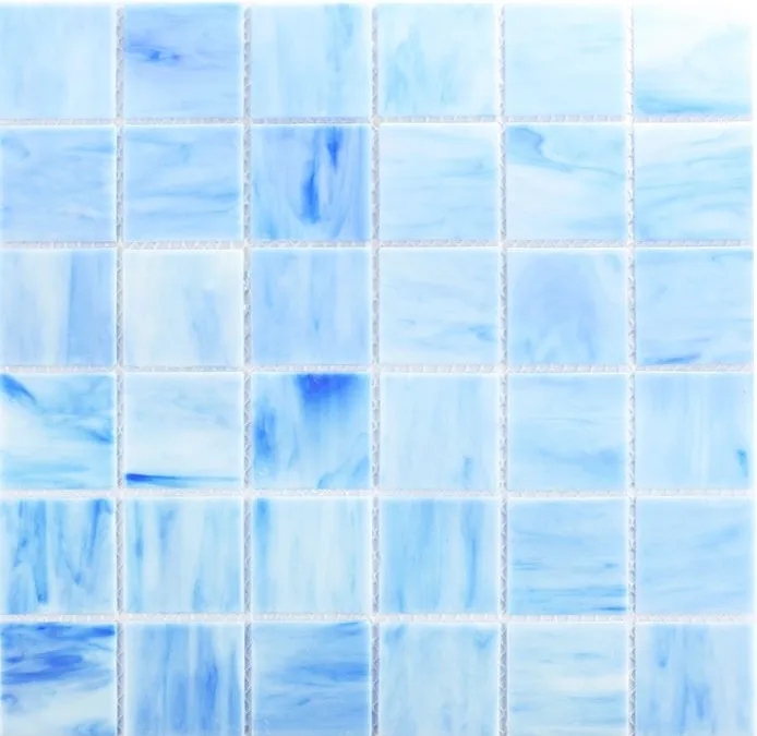 Sky Blue Tiffany Glass Mosaic Tile For Home Decoration