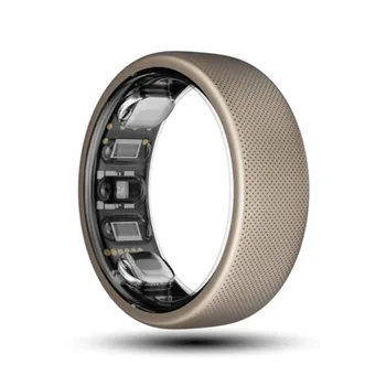 (Size 12)Amazfit Helio Smart Ring Health Tracker Fitness Tracker Ring No Subscription Monitors Sleep Heart Rate and Stress Titanium Allo 1