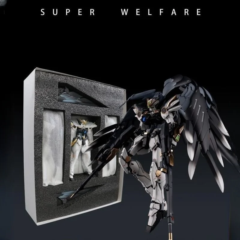 

Gandam Finished Bandai Figures Model Mg Flying Wing Zero Ka Edition Color Change Black Swan Darda Oem Anime Toys Boys Gifts