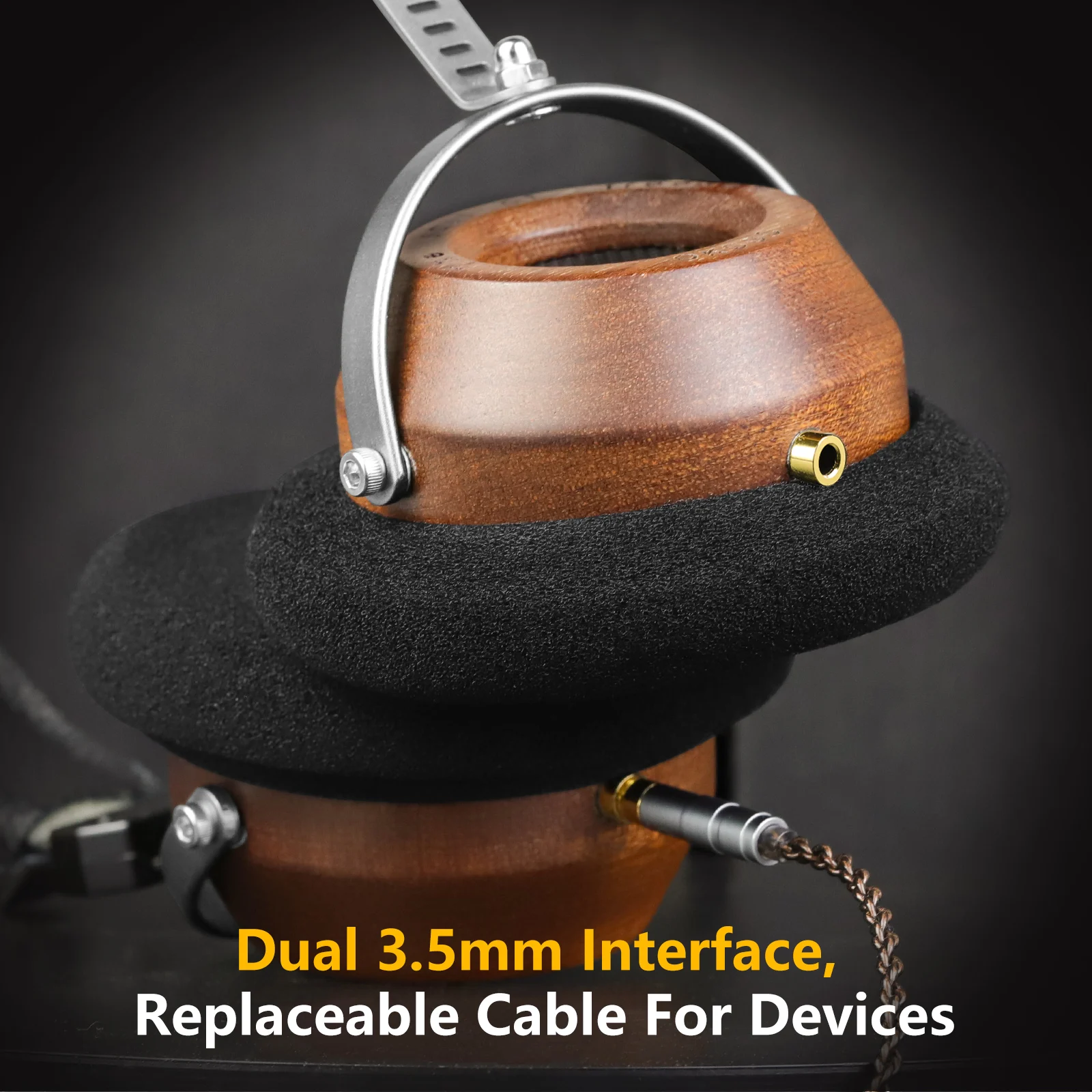 OKCSC M1 Pro Wooden HiFi Headphones thumbnail 11