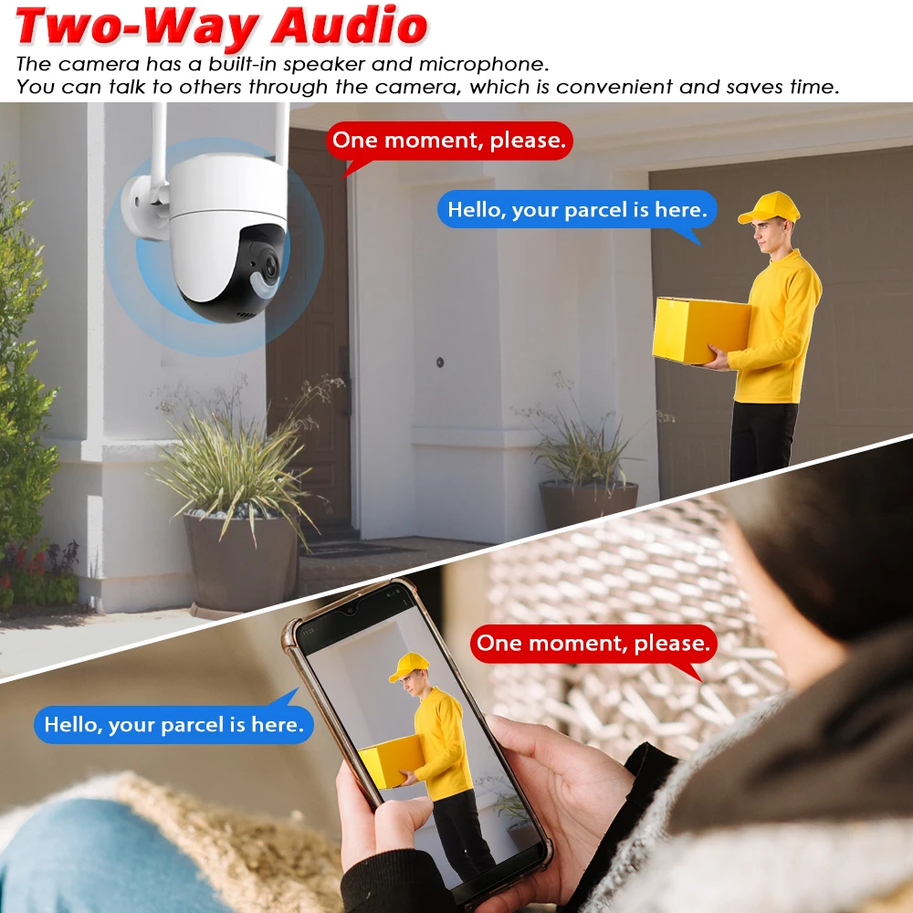 투야 5MP HD H.265 PTZ WiFi IP 카메라 8채널 무선 10.1인치 LCD 모니터 NVR 키트 가정용 보안 비디오 감시 카메라 시스템