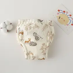 Cotton Baby Waterproof Reusable Training Shorts and Nappies - 90(7.5-11.5kg) (Mushroom rabbit)